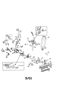 Upright Vacuum Diagram and Parts List for 2008  Dirt Devil Upright Vacuum